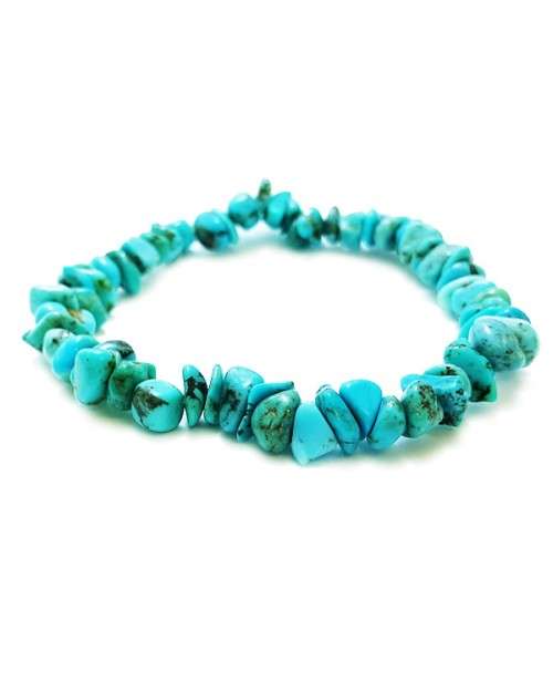 Natural chipstrand bracelet - CHRYSOCOLLA / AFRICAN TURQUOISE