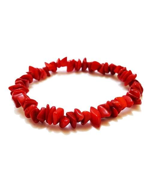 Natural chipstrand bracelet - CORAL
