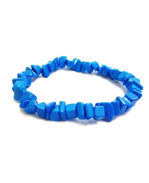 Natural chipstrand bracelet - HOWLITE BLUE