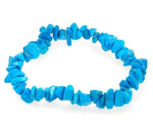 Natural chipstrand bracelet - HOWLITE BLUE