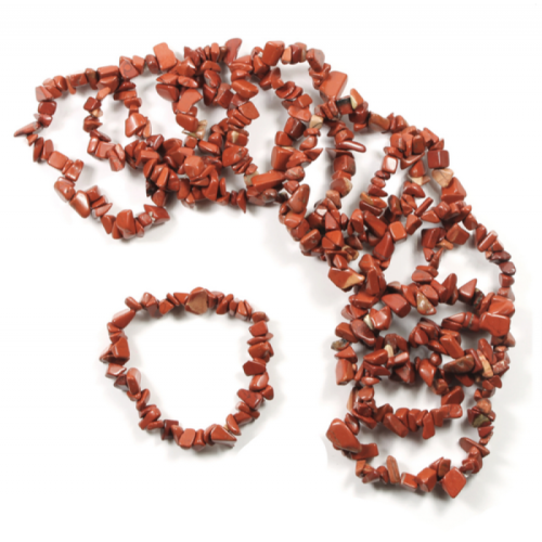 Natural chipstrand bracelet - RED JASPER
