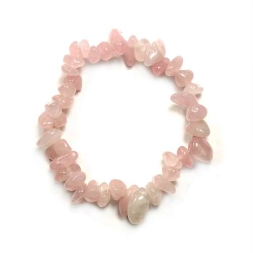 Natural chipstrand bracelet - ROSE QUARTZ A-GRADE