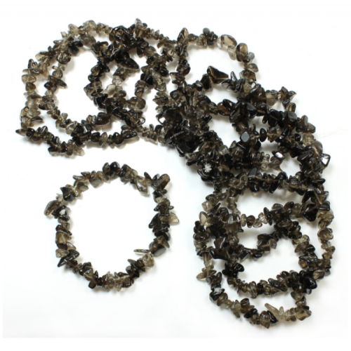 Natural chipstrand bracelet - SMOKY QUARTZ