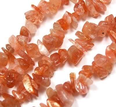 Natural chipstrand bracelet - SUNSTONE (ORANGE)