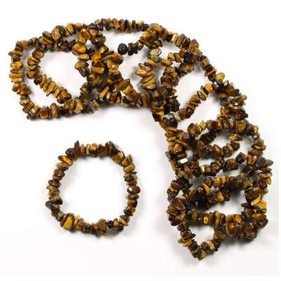 Natural chipstrand bracelet - TIGER EYE GOLD