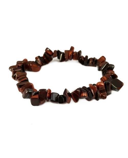 Natural chipstrand bracelet - TIGER EYE RED