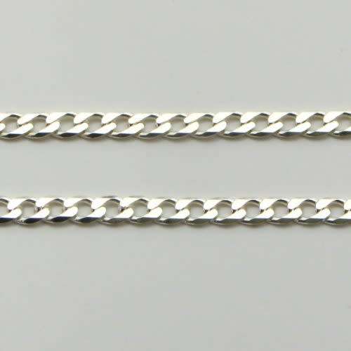 45cm Sterling Silver FLAT CURB neckchain (2.0mm)
