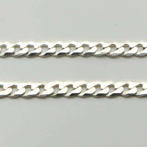19cm Sterling Silver EXTRA FLAT CURB bracelet (3.0mm)