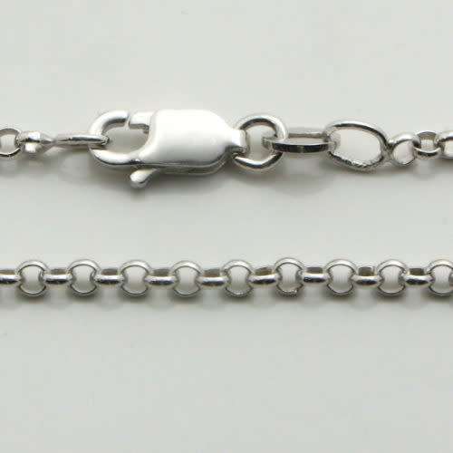 18cm Sterling Silver ROLO TONDO bracelet (2.3mm)