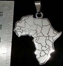 STAINLESS STEEL Pendant - Africa (detailed)