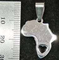 STAINLESS STEEL Pendant - Africa Heart