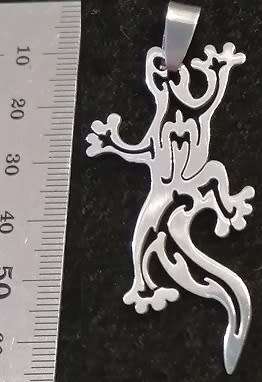 STAINLESS STEEL Pendant - Gecko