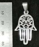 STAINLESS STEEL Pendant - Hamsa Hand
