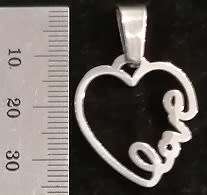 STAINLESS STEEL Pendant - Heart Love