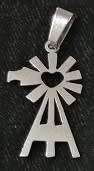 STAINLESS STEEL Pendant - Windpomp / Windmill