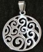 STAINLESS STEEL Pendant - Decorative Pattern