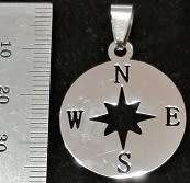 STAINLESS STEEL Pendant - Compass
