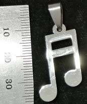 STAINLESS STEEL Pendant - Music Notes