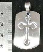 STAINLESS STEEL Pendant - Cross (split set)