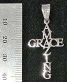 STAINLESS STEEL Pendant - Amazing Grace Cross