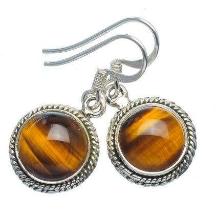 Sterling silver earrings - TIGER EYE