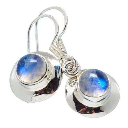 Sterling silver earrings - RAINBOW MOONSTONE
