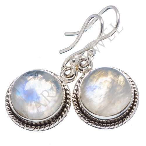 Sterling silver earrings - RAINBOW MOONSTONE