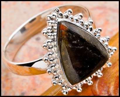 Sterling silver ring - TOURMALINE (size 9 / R half)