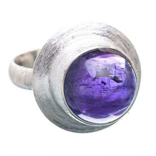 Sterling silver ring - AMETHYST (size 7.5 / P)