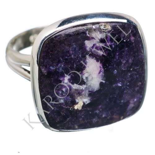Sterling silver ring - LEPIDOLITE (size 8 / Q)