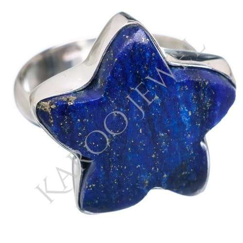 Sterling silver ring - LAPIS LAZULI (size 7 / O)