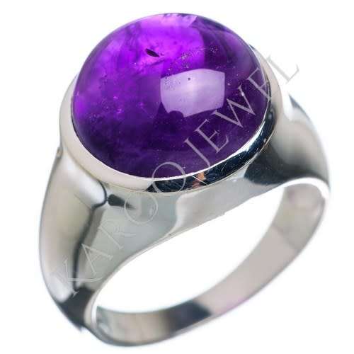 Sterling silver ring - AMETHYST (size 8.5 / Q half)