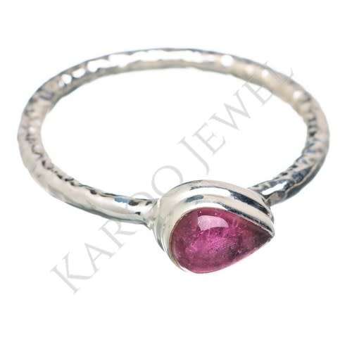 Sterling silver ring - PINK TOURMALINE (size 12.5 / Z)