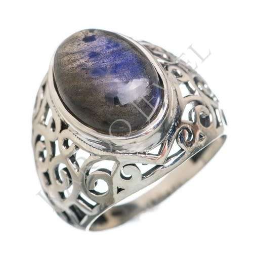 Sterling silver ring - LABRADORITE (size 7.5 / P)