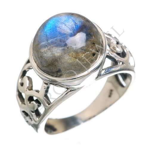 Sterling silver ring - LABRADORITE (size 7.5 / P)