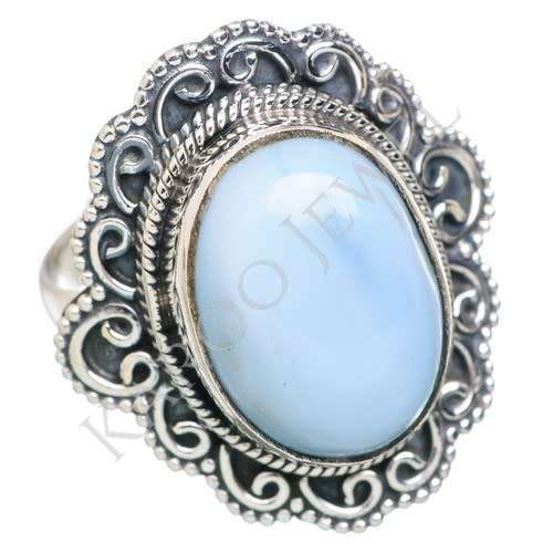 Sterling silver ring - OWYHEE OPAL (size 8.5 / Q half)