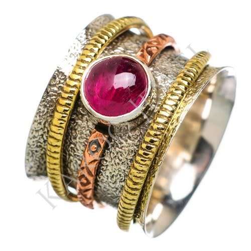 Sterling silver ring - GARNET (size 6.5 / N)