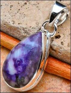 Sterling silver pendant - TIFFANY STONE