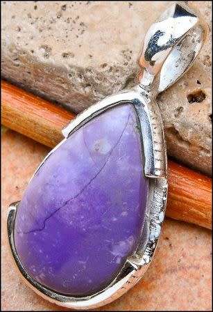 Sterling silver pendant - PHOSPHOSIDERITE