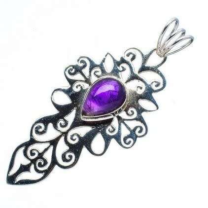 Sterling silver pendant - AMETHYST