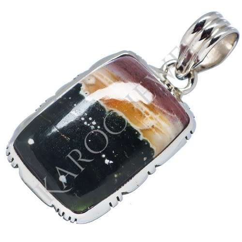 Sterling silver pendant - OCEAN JASPER