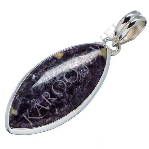 Sterling silver pendant - LEPIDOLITE