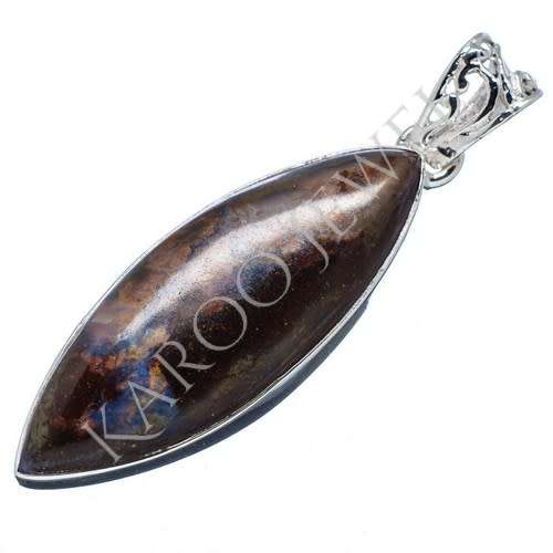 Sterling silver pendant - BOULDER OPAL