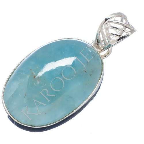 Sterling silver pendant - BERYL / AQUAMARINE