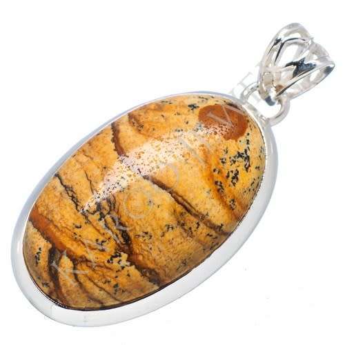 Sterling silver pendant - KALAHARI PICTURESTONE