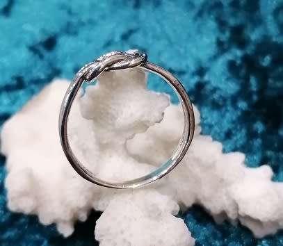 Sterling silver ring - LOVER`S KNOT - size 6 / M