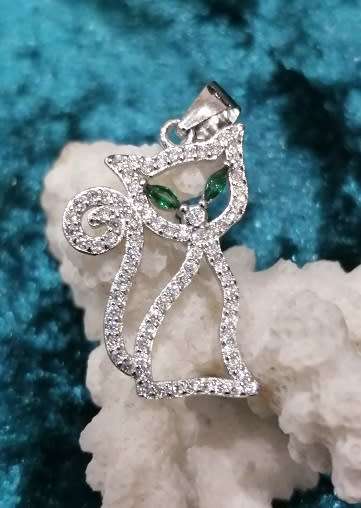 Sterling silver pendant - CUBIC ZIRCONIA cat