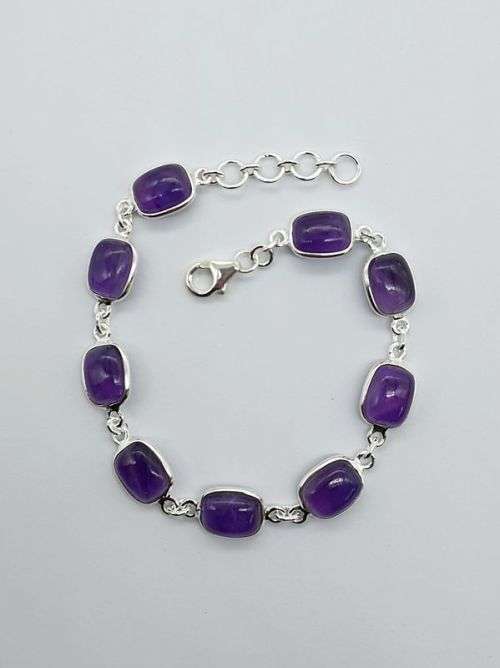 Sterling silver bracelet - AMETHYST