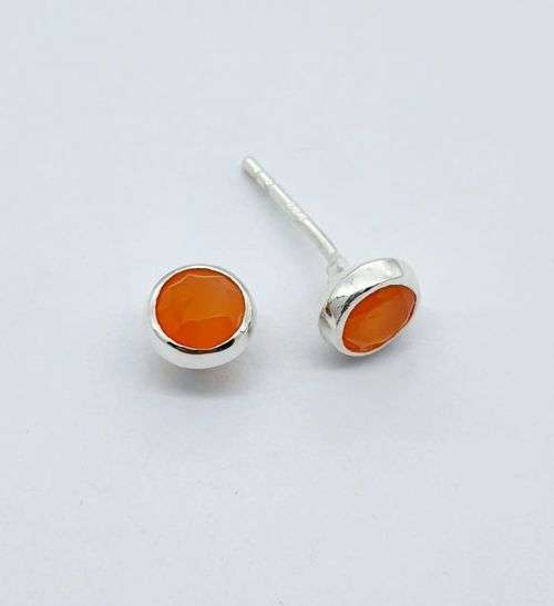 Sterling silver earrings - CARNELIAN
