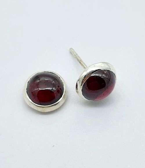 Sterling silver earrings - GARNET